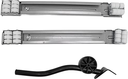 Haofy Utdragbar Apparatrulle 300 Kg Kapacitet för Tvättmaskiner, Kylskåp, Torktumlare med 24-hjulsbas Lämplig för Hemstädning, Trånga Utrymmen, Husbilsbruk (Silver)