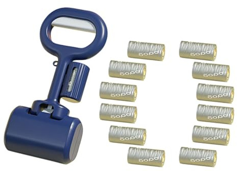 SMASOLO Paletta per Escrementi di Cane Lungo Manico in Plastica Resistente Set 12 Sacchetti per Deiezioni Raccoglitore Igienico per Animali Domestici Adatto a Cani di Grossa Taglia