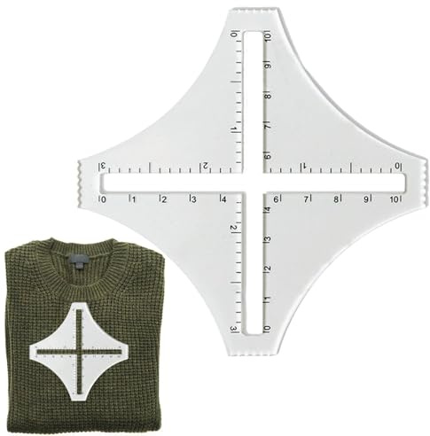 Générique Strumento di misurazione del calibro a maglia,Righello di densità del calcolatore a maglia - Strumento di misurazione facile da usare per gancio e gancio