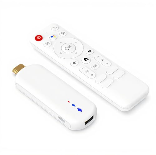 Sxhlseller Clé TV 4K, Lecteur Multimédia de Streaming Intelligent, WiFi 2.4G 5G, Boîtier TV Portable avec Commande Vocale, clé Numérique HDMI pour Les Voyages à Domicile