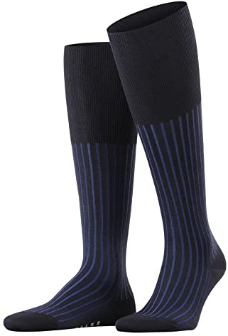FALKE Shadow M Kh cotone al ginocchio fantasia 1 paio, Calzini lunghi Uomo, Blu Lupine 6360, 43-44