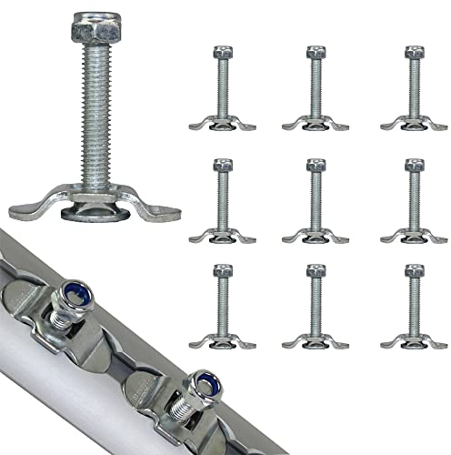 10 Stück Schraubfitting für Airlineschiene | M8x45 | 500 daN | Endbeschlag | Endfitting | Zurrschiene | Single
