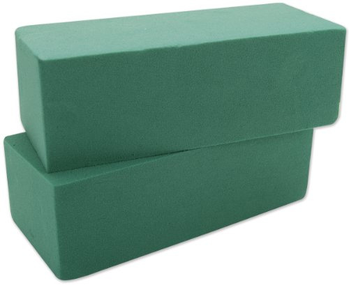 Floracraft Wet Foam Blocks 2-7/8X3-7/8 X8-7/8 2/Pkg-Green