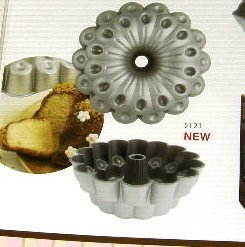 Moule à Kouglof avec ornements - aluminium - anniversaire - 24 x 10 cm