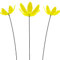 SUNPLAY Sonnenfänger Seerose in GELB, 3 Stück zu je 15 cm Durchmesser im Set + 70 cm Schwingstäbe