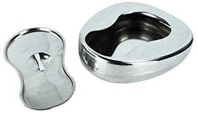 GHzzY Padella de Letto in Acciaio Inossidabile con Coperchio - Formato Adulto: 13,7X 11 - Padella de Letto per pazienti allettati, Donne Incinte e Anziani