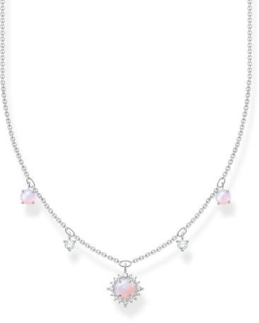 THOMAS SABO Kette Vintage Opal-Imitation rosa schimmernd 925 Sterlingsilber