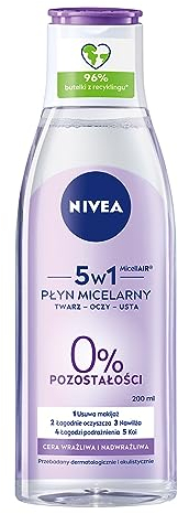 NIVEA Líquido micelar calmante con complejo de aminoácidos y dexpantenol para pieles sensibles e hipersensibles 200 ml