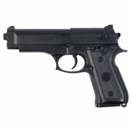 Saigo Defense Airsoft S92 SG00056 Pistola Bola - Modelo Muelle - Recarga Manual/Tiro a Tiro - Color: Negro - Material: Plástico Alta Resistencia - Potencia 0.3 Julios