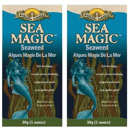 Pack of 2 - Sea Magic Dry Soluble Seaweed Extract Fertilizer - 60 Grams Total - Makes 132 US Gallons