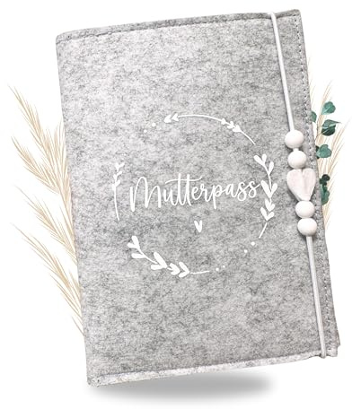 Funda para pasaporte de maternidad de fieltro para carné de maternidad alemán, con compartimentos para imágenes ultrasónicas, carnet de vacunación, tarjeta de seguro, funda protectora hecha a mano,