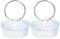 UEAVOID 2 Pezzi Tappo Scarico Gomma con Anello per Vasca da Bagno Cucina Lavandino (29-32mm) (Blu Trasparente)