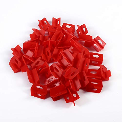 50Pcs 1/16'' Tile Leveling System Red Spacer Cross T Shape Ceramic Floor Wall Tools for Various Tile Installation