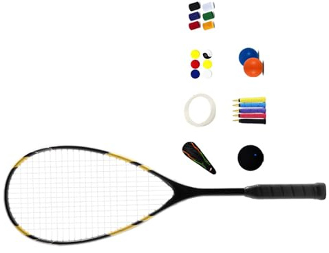 MLWSKERTY Raquette De Squash De Cadre D'alliages 'Aluminium avec La Poignée Confortable Légère 'Absorption des Chocs Facile À Utiliser 'entraînement Légère