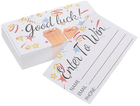 PRETYZOOM Billets de Tombola Vides en Papier 200 Pcs avec Lignes Pré-Imprimées Formulaires D’Inscription pour Tirage au Sort Utilisation Polyvalente pour Événements Fêtes et Collecte de