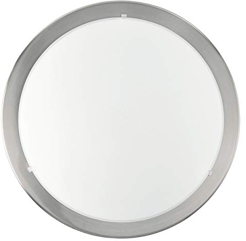 Eglo Planet Plafoniera, in Acciaio, E27. 60 W, Nichel Opaco