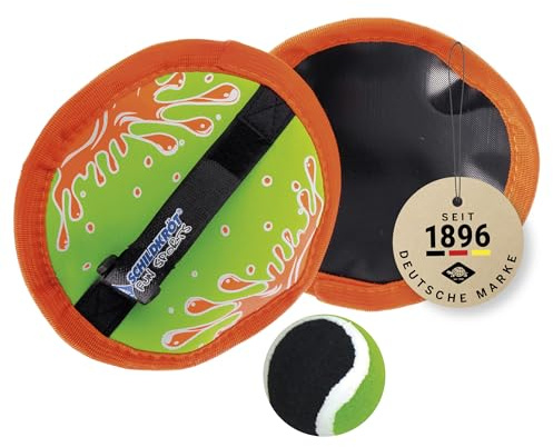 Schildkröt Catch Ball Set | Juego de Pelota con Discos Adhesivos | Receptores Ajustables con Cierre de Velcro | para Niños y Adultos