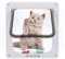 Sailnovo Katzenklappe 4-Way Magnetic Lock hundeklappe Haustiertüre Cat Flap große， 23.5*25*5.5cm Dog Cat Pet Door Flap Easy Install with Telescopic Frame with Heavy Duty Quiet Magnetic Frame, L weiß…