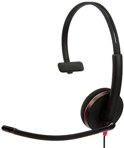 Plantronics Blackwire C3210 Monoaural Diadema negro, rojo, auriculares con micrófono, centro de llamadas o oficina, monoaural, diadema, negro, rojo, alámbrico, USB Tipo C
