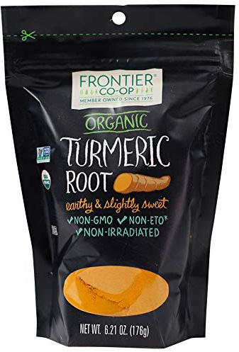 Frontier Co-op Organic Turmeric Root Powder, 6.21-Ounce Bag - Made with Ground Turmeric Roots - Perfect for Cooking and Herbal Uses