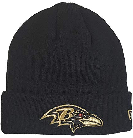 New Era Baltimore Ravens Beanie NFL Essential Metallic Logo Black - One-Size