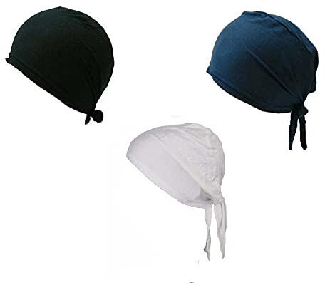 Shoes Lane Pack of 3 Tie Back Assorted For Girls Colour Under Hijab Tube Bonnet Cap Head Wear Many Colours Women Hijab Undercap, Islamic Muslim Closure Solid Color Underscarf Hijab Cap Turban Head