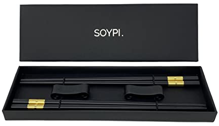 Soypi Essstäbchen aus Fiberglas - 2 Paar traditionelle chinesische Essstäbchen aus Fiberglas - Stäbchen Set in Geschenkbox - asiatische Stäbchen - wiederverwendbar - Chopsticks