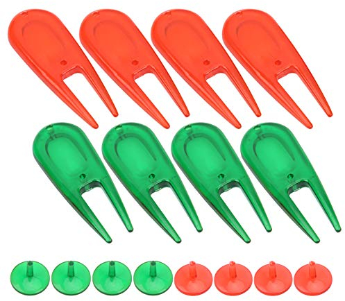 Alvinlite Golf Divot Repair Tools Kunststoff Golf Pitchforks 2 Farben Mix Pack Divot-Werkzeug