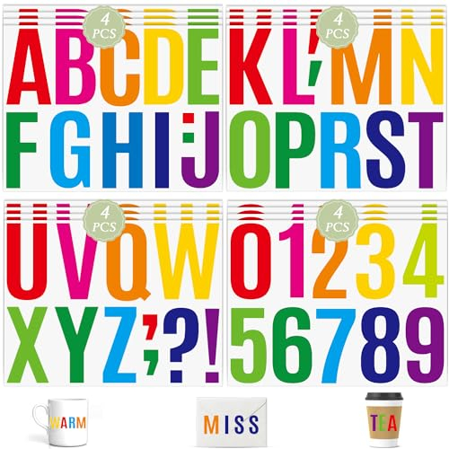 Buchstaben Aufkleber Klebebuchstaben Groß 4 Zoll Wetterfest Selbstklebend Letter stickers Selbstklebende Buchstabenaufkleber für Outdoor Schilder Briefkästen Autos DIY-Karten Adressenzahl Schild