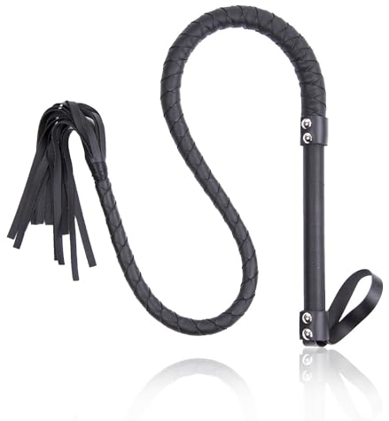 Indiana Jones Stil Leder Bullenpeitsche 120cm Flechten Schlangenpeitsche Aus Leder Bastelkostümpeitsche Für Reiter Trainer Anfänger (120)