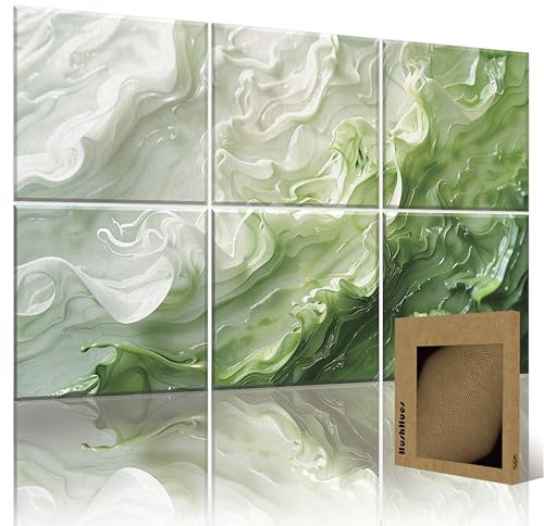 HushHues 6-Pack Art Acoustic Panels 72x48 Inches Soundproof Wall Panels - Stylish Sound Absorbing Wall Art, Ideal for Studios, Offices, Home Theaters, Adhesive Included