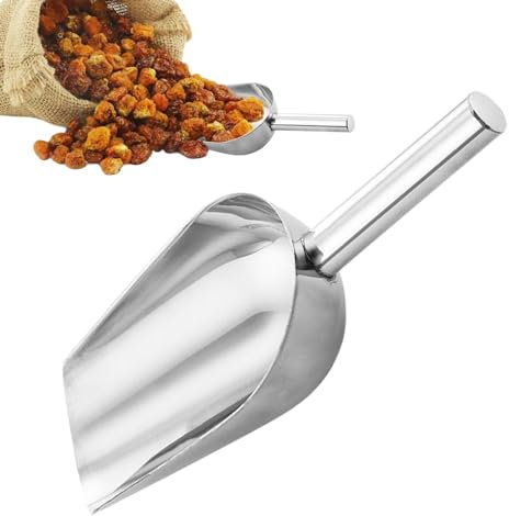 Pelle À Glace - Pelle À Glace De Cuisine En Acier Inoxydable Pour Machine À Glaçons | Pelle Utilitaire Polyvalente Pour Grains De Café, Aliments, Bonbons, Farine, Pop-corn