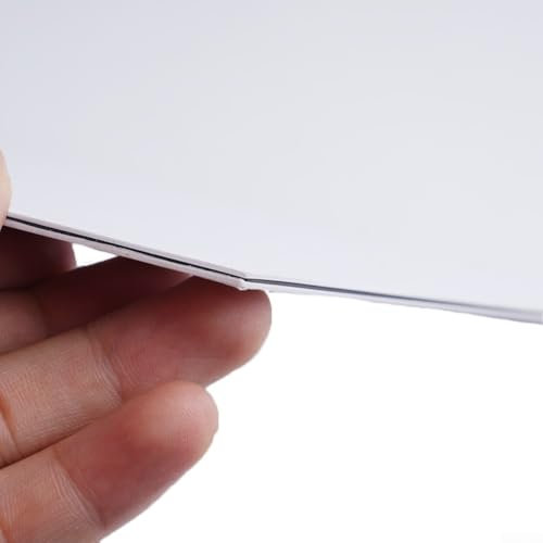 HpLive 440 x 290mm Pickguard Blank Schlagbrett Blank Pickguard Blatt E-Gitarre Scratchplate DIY Material 3 Lagen für E-Gitarre und Bass(White)