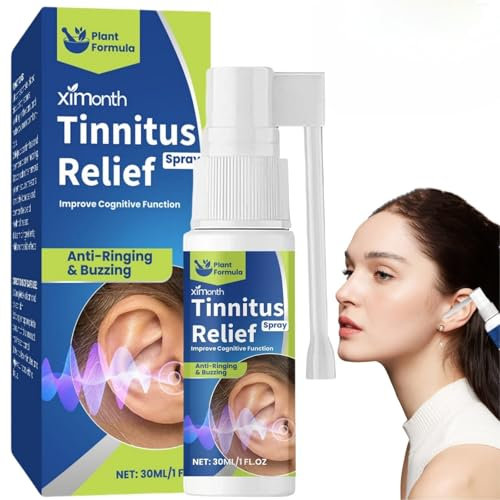 30ml Tinnitus Relief Spray,Ear Pain Relief for Adult,Tinnitus Relief for Ringing Ears,Effective Herbal Drops for Tinnitus,Ear Ringing Spray,Fast Acting Tinnitus Relief,Natural Tinnitus Relief