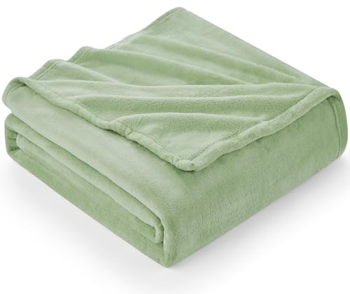 EHEYCIGA Extra Large Fleece Throw Blanket for Sofa 270x230cm, Sage Green | Soft Fluffy Blanket for Bed, Warm Large Throws for Adults, Fit All Season