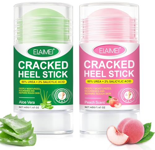 Stick Trattamento Intensivo Piedi con 60% Urea & 2% Acido Salicilico | Azione 4-in-1 contro Talloni Screpolati, Calli e Pelle Secca | Idratante con Aloe Vera e Olio di Pesca | 40g