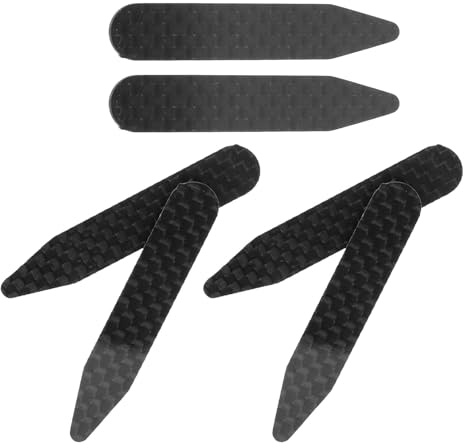 Toyvian Stecche per Colletto 3 Paia Camicia Uomo in Materiale Composito Nero Mantengono Colletto Rigido, Facili da Applicare per Camicie da Lavoro e Abiti Formali in Riunioni e Business
