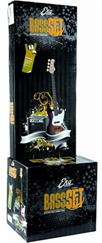 EKO GUITARS - EB-29 PACK BLACK, Set Basso Elettrico con Amplificatore, Accordatore Elettronico, Muta Corde di Ricambio Tracolla, Colore Nero