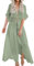 FANCYINN Damen Strandkleider Bikini Cover Up Strandponcho Sommer Lace Bademode Gestrickte Strand Vertuschen Armeegrün L