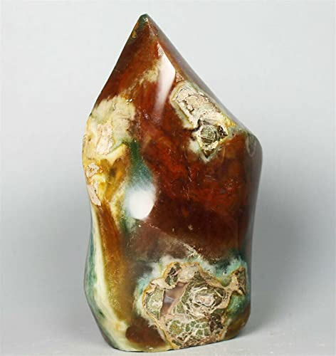 IINKUEYK Lleno de Textura Crystal Marine Jasper Crystal Agate Cave Crystal Stone FlameAwaken La decoración de la habitación