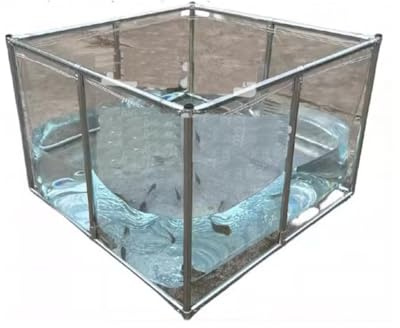 Estanque de peces transparente sobre el suelo, personalizable para la cría de peces, tanque de agua de jardín, función de agua temporal, diseño duradero, hábitat acuático visible
