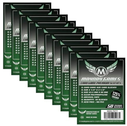 MayDay Games | 500 Premium MayDay Sleeves (10 x 50 Hüllen) | Kartenhüllen 63,5 × 88 mm – Standard-Kartenhülle