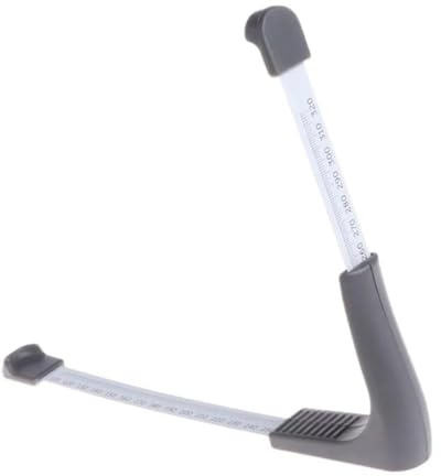 Tidevib Misuratore di scarpe per adulti e ren, righello calibro 110-320 mm, nastro in acciaio + ABS, bianco e grigio