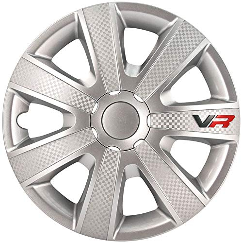 AutoStyle 16 Zoll Radkappe Satz silber/carbon PP 5156 Radzierblenden Radblende