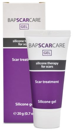 Bapscarcare Silicone Scar Gel | Ideal Scar Treatment for Face, Neck, and Hand Scars | Effective on Old and New Scars | Non-Sticky & Non-Greasy | 20g