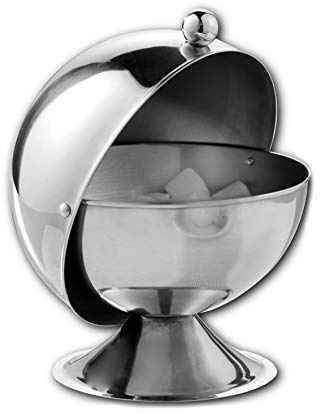 Esmeyer Sally - Boule à Sucre Sally en INOX Poli, Dimensions : Diamètre : 10,8 cm, Hauteur : 11,7 cm, en Coffret Cadeau