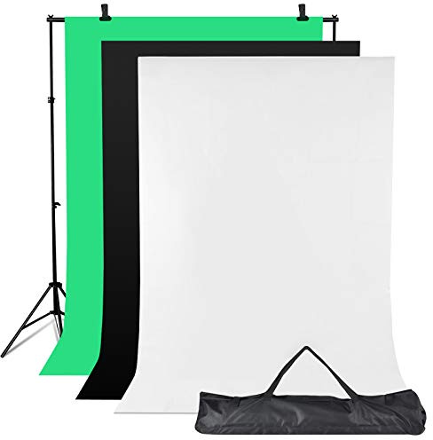 Professional Photo Studio 2x3 Meter Background Stand Support Kit with Photo Backgrounds Backdrop Screen All in 1 Photography Set Come with Carry Bag