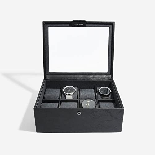 Stackers | Herren-Uhrenbox mit 8 Fächern, Schwarz