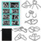 8 Stück Metall Puzzle Spielzeug 3D Brainteaser Metall Draht Geduldsspiel Metalldraht Knobelspiele Set für Erwachsene und Kinder Knobelei IQ Spiele zum Geburtstag Mitgebsel (Lebendig Stil)