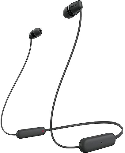 Sony WI-C100 Wireless in-Ear Bluetooth Headphones with Built-in Microphone, Black